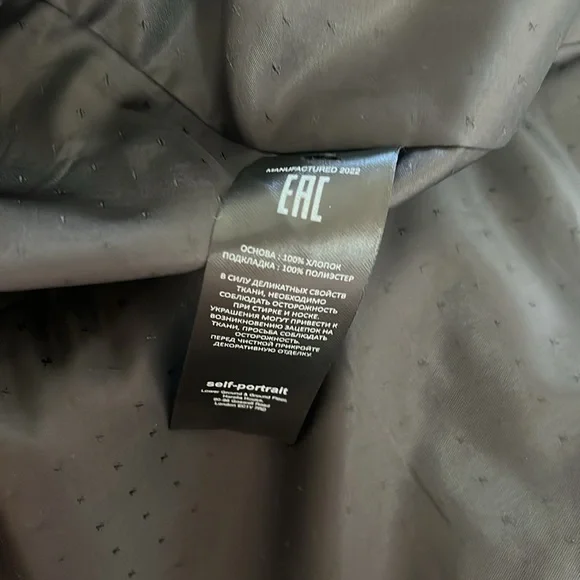 NWOT SELF-PORTRAIT HOUNDSTOOTH Cotton Jacket, US 4 - Picture 15 of 15